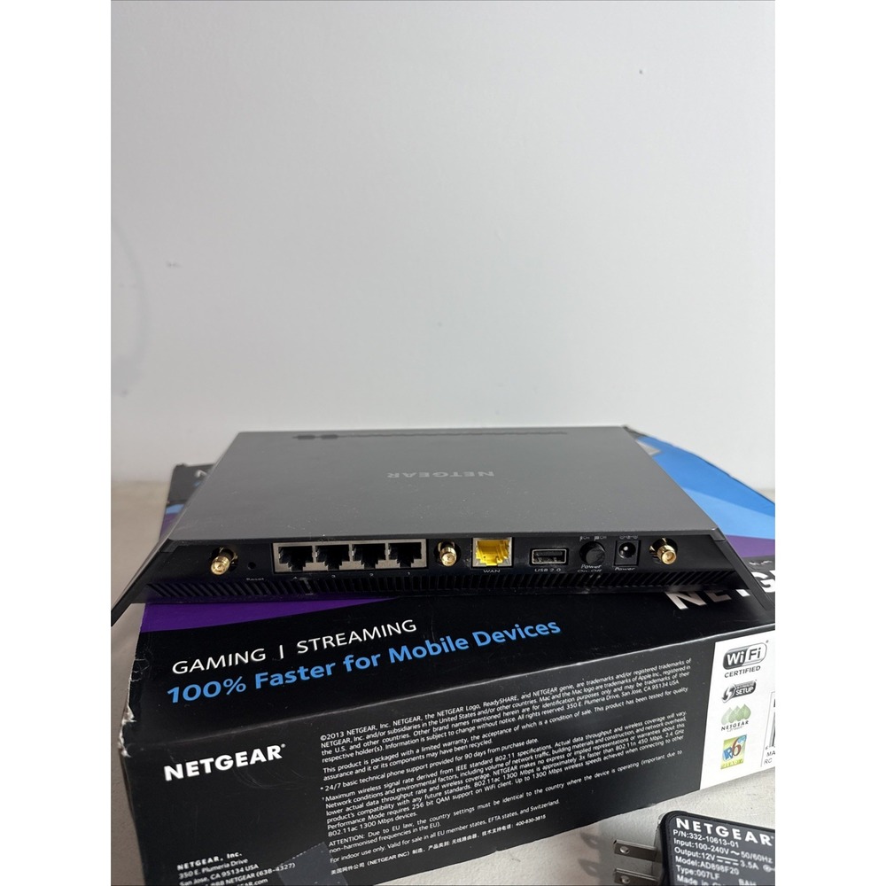 NETGEAR Nighthawk R7000 Smart WiFi Wireless Router AC1900 Gaming Streaming - Picture 6 of 16